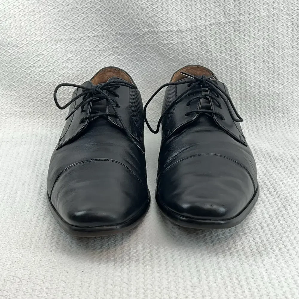 Florsheim Men's, Postino Cap Toe Oxford Black 9.5 D 15149-001 Black LEATHER